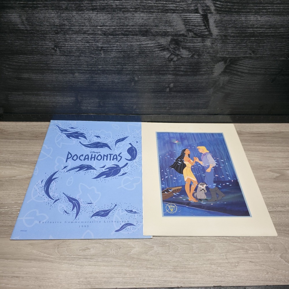 DISNEY POCAHONTAS 1995 EXCLUSIVE COMMEMORATIVE‎ LITHOGRAPH, NOS